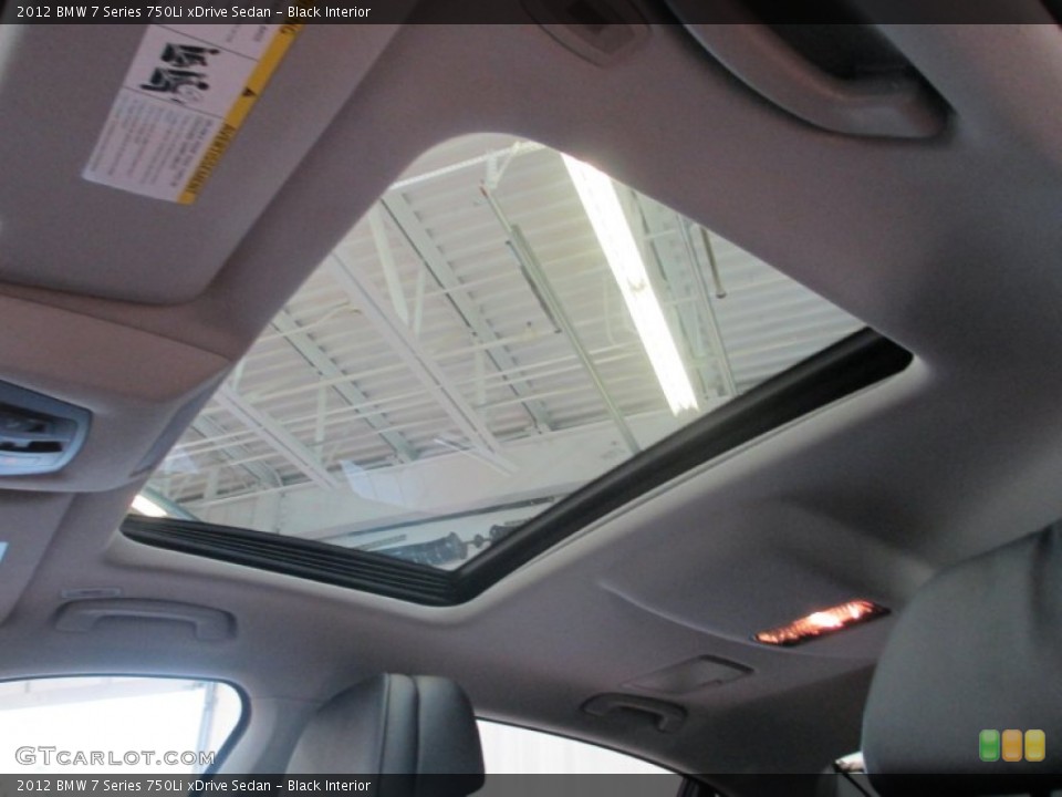 Black Interior Sunroof for the 2012 BMW 7 Series 750Li xDrive Sedan #67869106