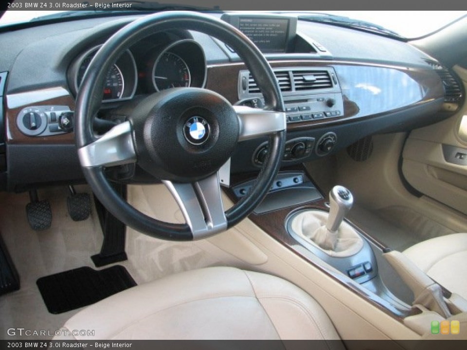 Beige Interior Prime Interior for the 2003 BMW Z4 3.0i Roadster #67869355