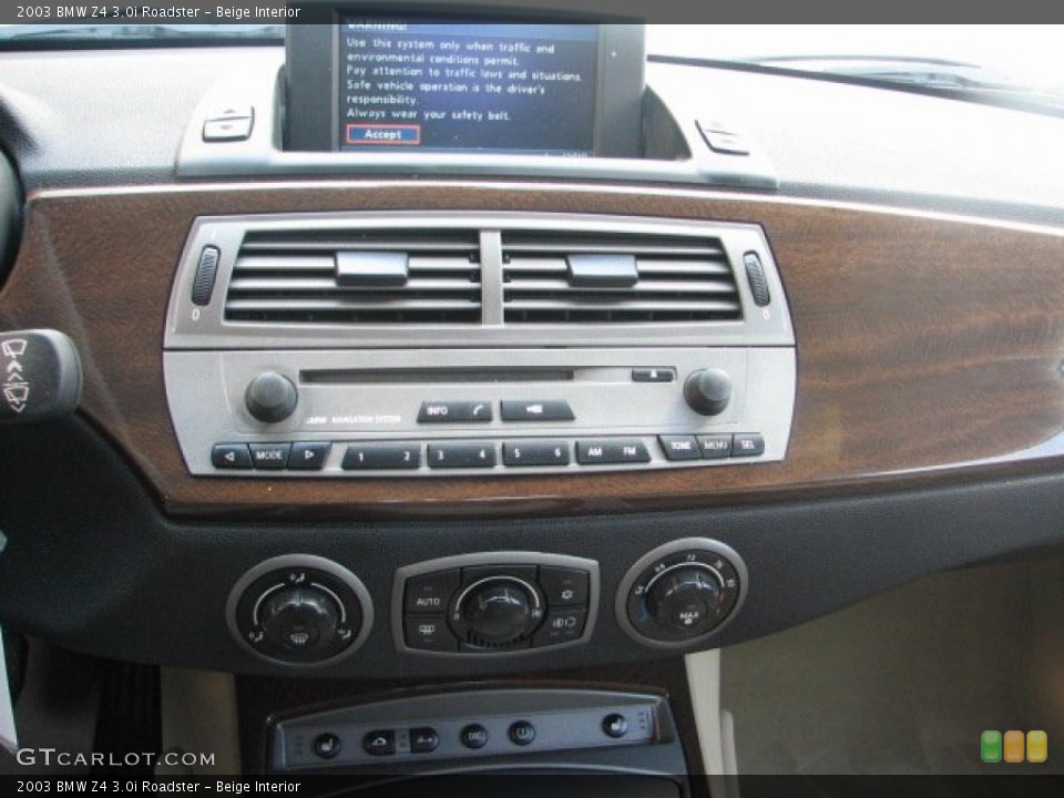 Beige Interior Controls for the 2003 BMW Z4 3.0i Roadster #67869382