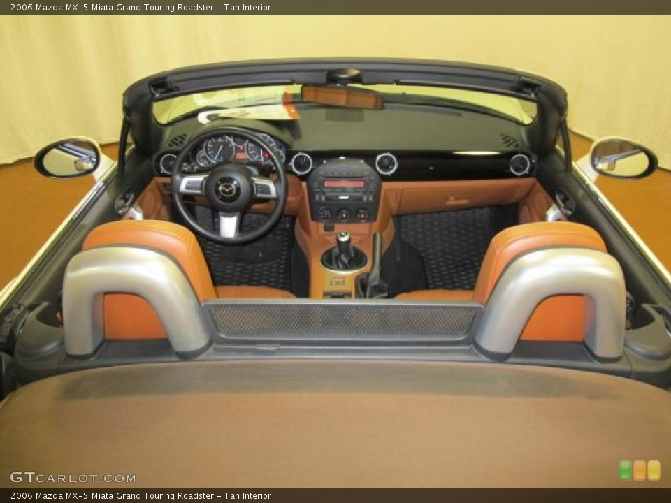 Tan Interior Dashboard for the 2006 Mazda MX-5 Miata Grand Touring Roadster #67869538