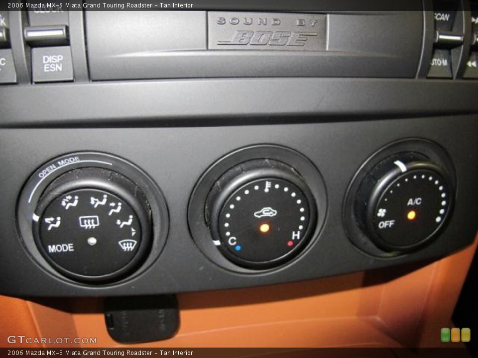 Tan Interior Controls for the 2006 Mazda MX-5 Miata Grand Touring Roadster #67869592