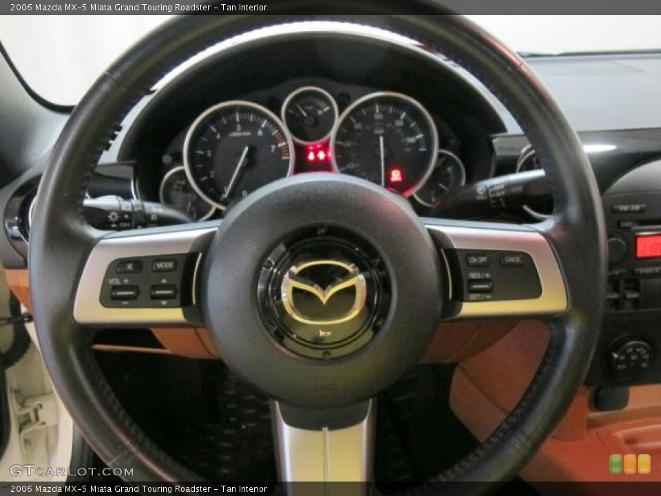 Tan Interior Steering Wheel for the 2006 Mazda MX-5 Miata Grand Touring Roadster #67869616