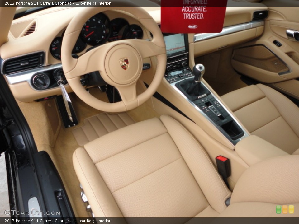 Luxor Beige Interior Prime Interior for the 2013 Porsche 911 Carrera Cabriolet #67870003