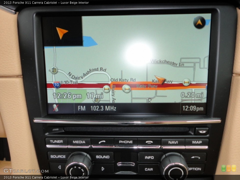 Luxor Beige Interior Navigation for the 2013 Porsche 911 Carrera Cabriolet #67870012