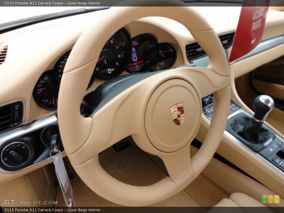 Luxor Beige Interior Steering Wheel for the 2013 Porsche 911 Carrera Coupe #67870123