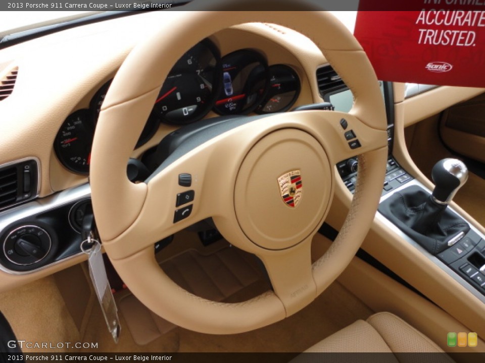 Luxor Beige Interior Steering Wheel for the 2013 Porsche 911 Carrera Coupe #67870246