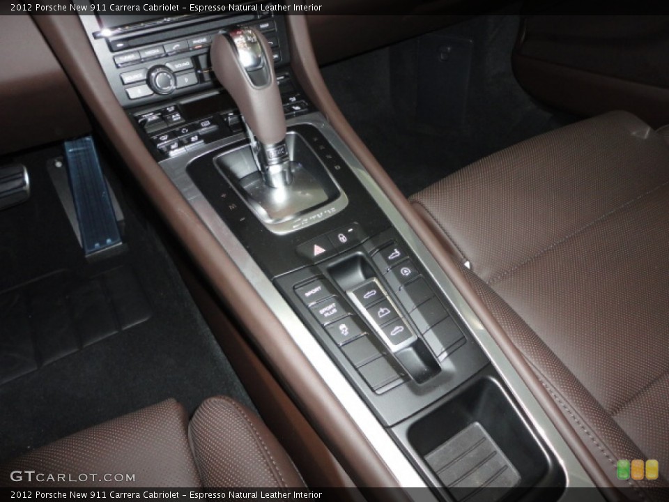 Espresso Natural Leather Interior Controls for the 2012 Porsche New 911 Carrera Cabriolet #67870537