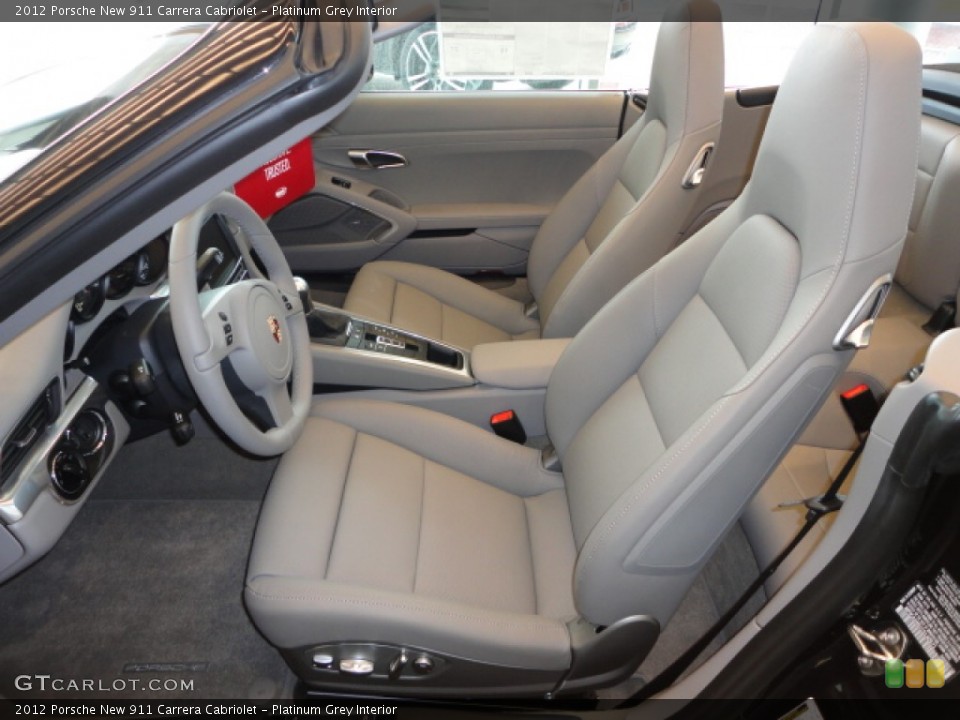 Platinum Grey Interior Prime Interior for the 2012 Porsche New 911 Carrera Cabriolet #67870603