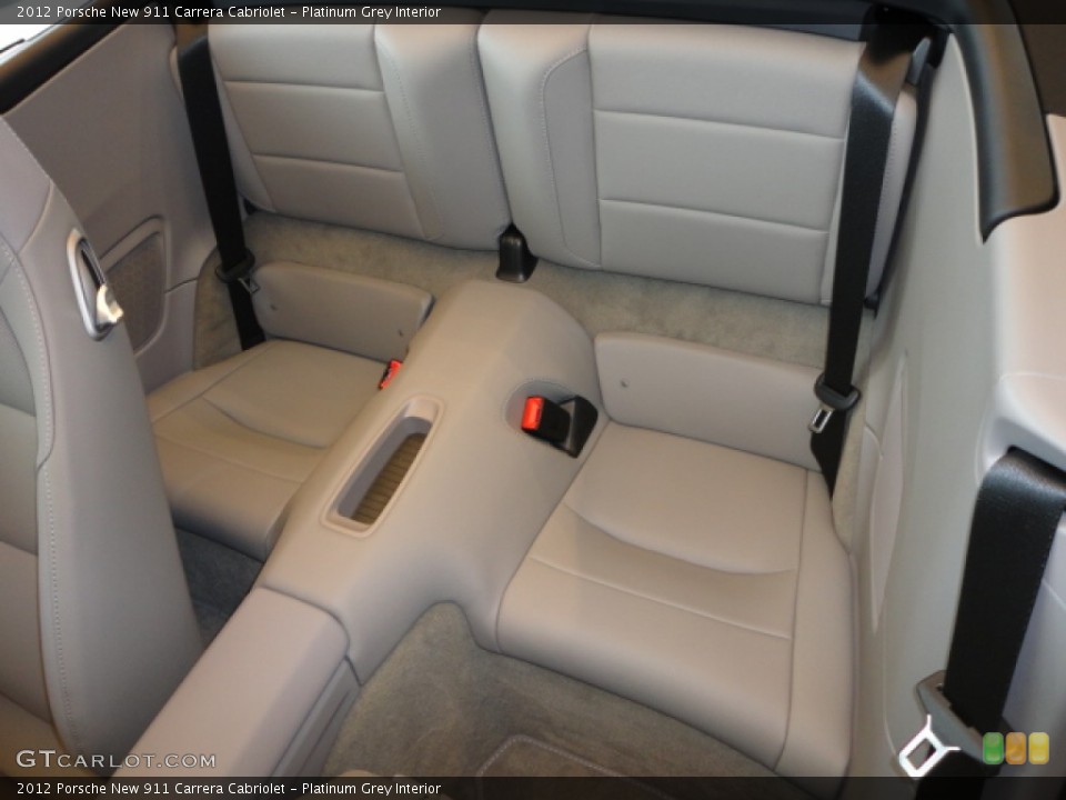 Platinum Grey Interior Rear Seat for the 2012 Porsche New 911 Carrera Cabriolet #67870611
