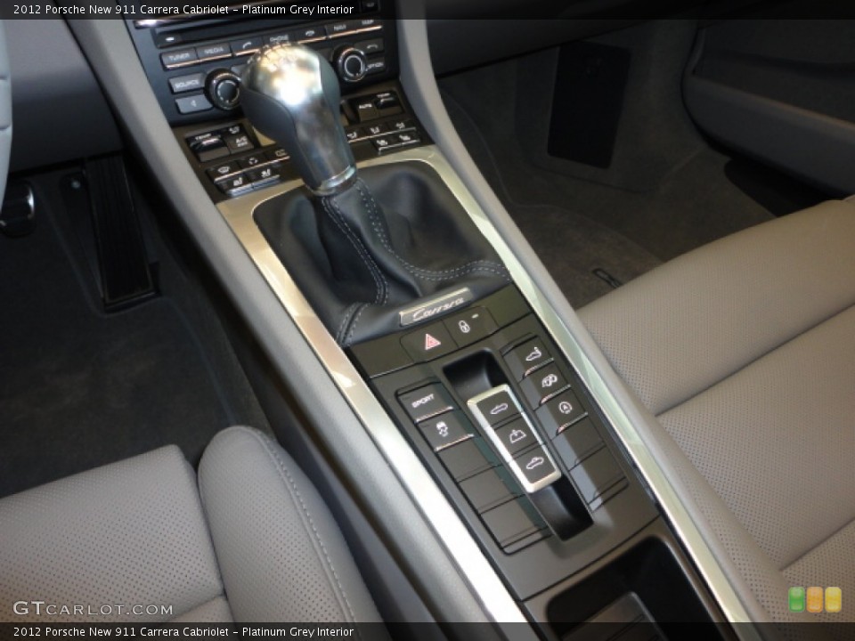 Platinum Grey Interior Controls for the 2012 Porsche New 911 Carrera Cabriolet #67870628