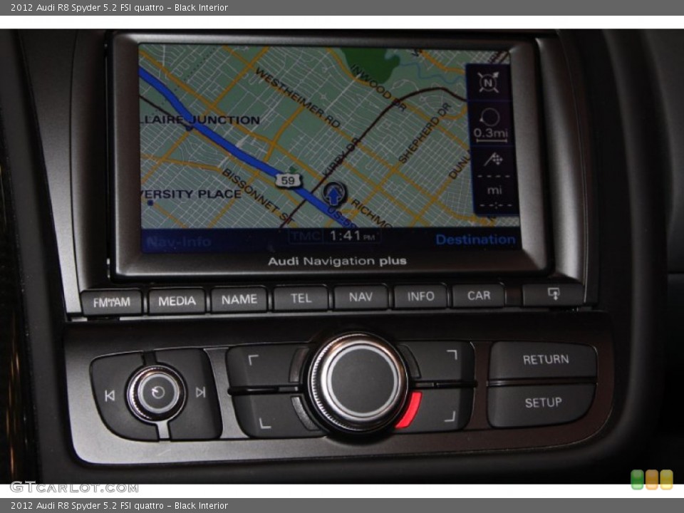 Black Interior Navigation for the 2012 Audi R8 Spyder 5.2 FSI quattro #67871479