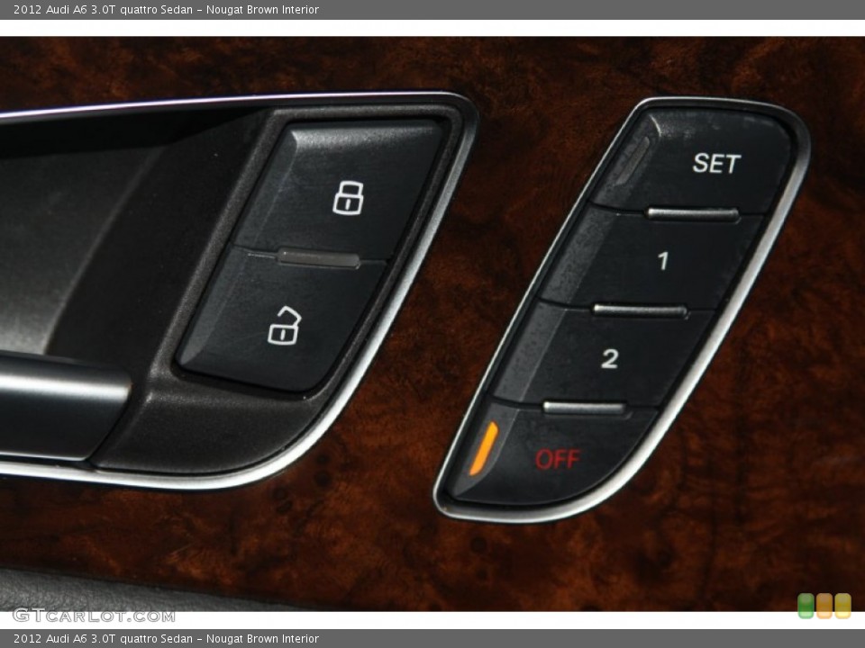 Nougat Brown Interior Controls for the 2012 Audi A6 3.0T quattro Sedan #67871728