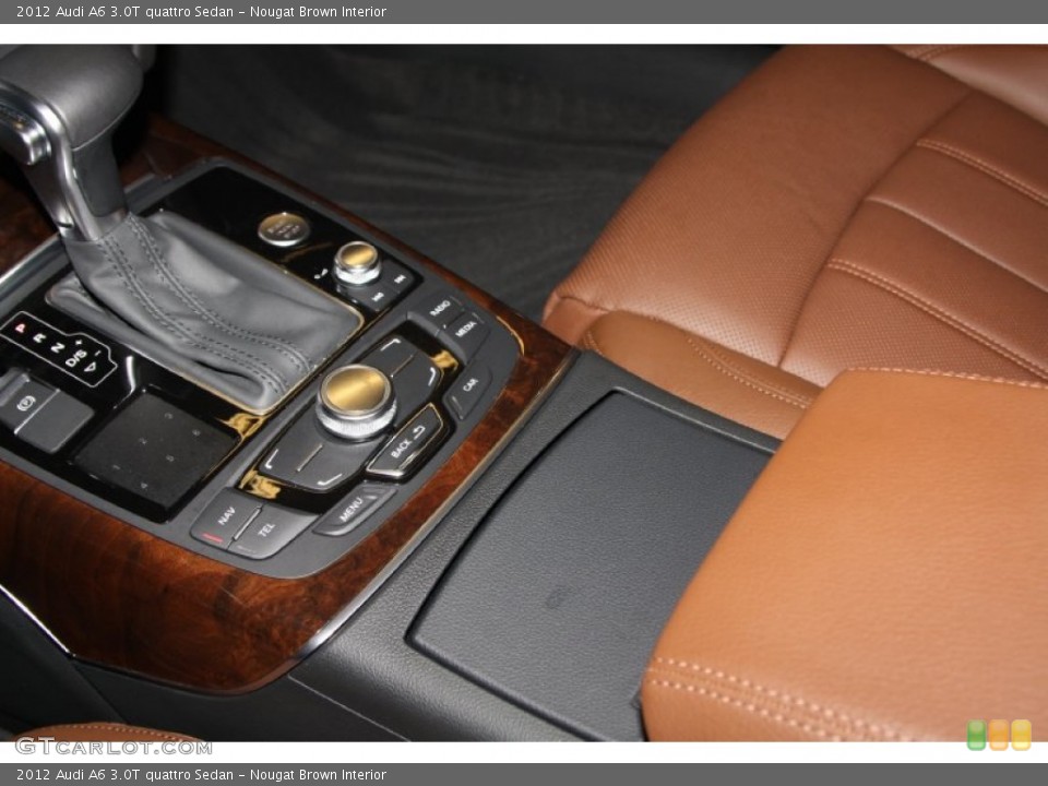 Nougat Brown Interior Controls for the 2012 Audi A6 3.0T quattro Sedan #67871776