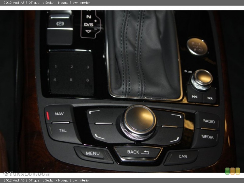 Nougat Brown Interior Controls for the 2012 Audi A6 3.0T quattro Sedan #67871887
