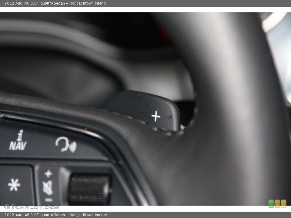 Nougat Brown Interior Controls for the 2012 Audi A6 3.0T quattro Sedan #67871908