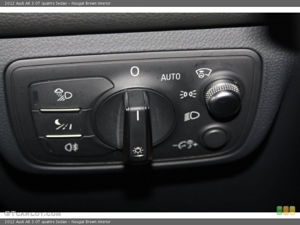 Nougat Brown Interior Controls for the 2012 Audi A6 3.0T quattro Sedan #67871931