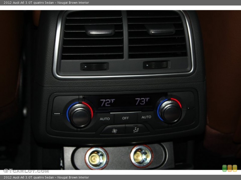 Nougat Brown Interior Controls for the 2012 Audi A6 3.0T quattro Sedan #67871977