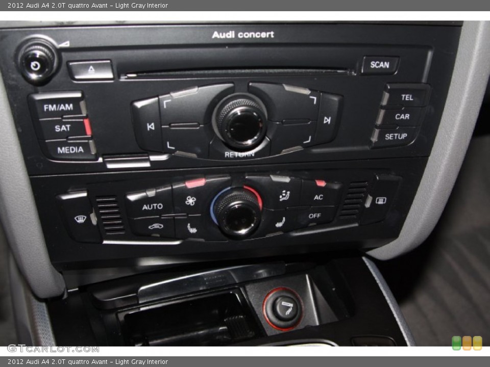 Light Gray Interior Controls for the 2012 Audi A4 2.0T quattro Avant #67872349