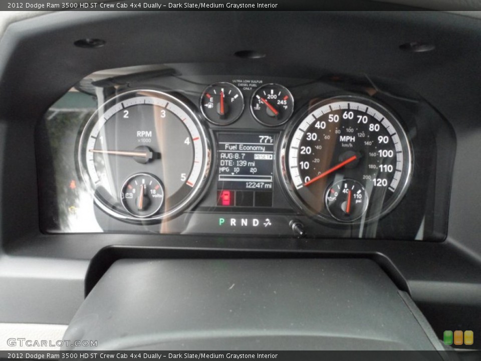 Dark Slate/Medium Graystone Interior Gauges for the 2012 Dodge Ram 3500 HD ST Crew Cab 4x4 Dually #67873744