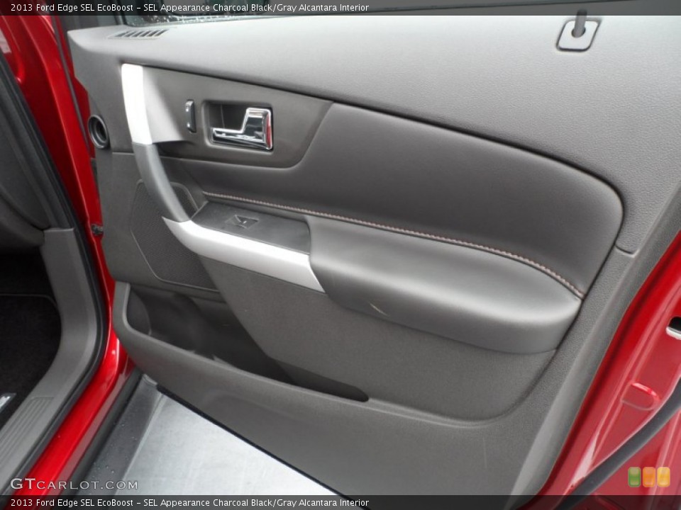 SEL Appearance Charcoal Black/Gray Alcantara Interior Door Panel for the 2013 Ford Edge SEL EcoBoost #67878148