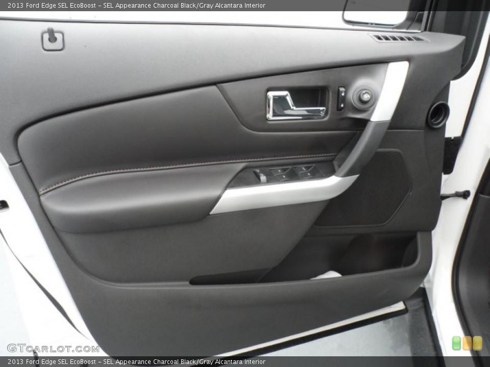 SEL Appearance Charcoal Black/Gray Alcantara Interior Door Panel for the 2013 Ford Edge SEL EcoBoost #67878745