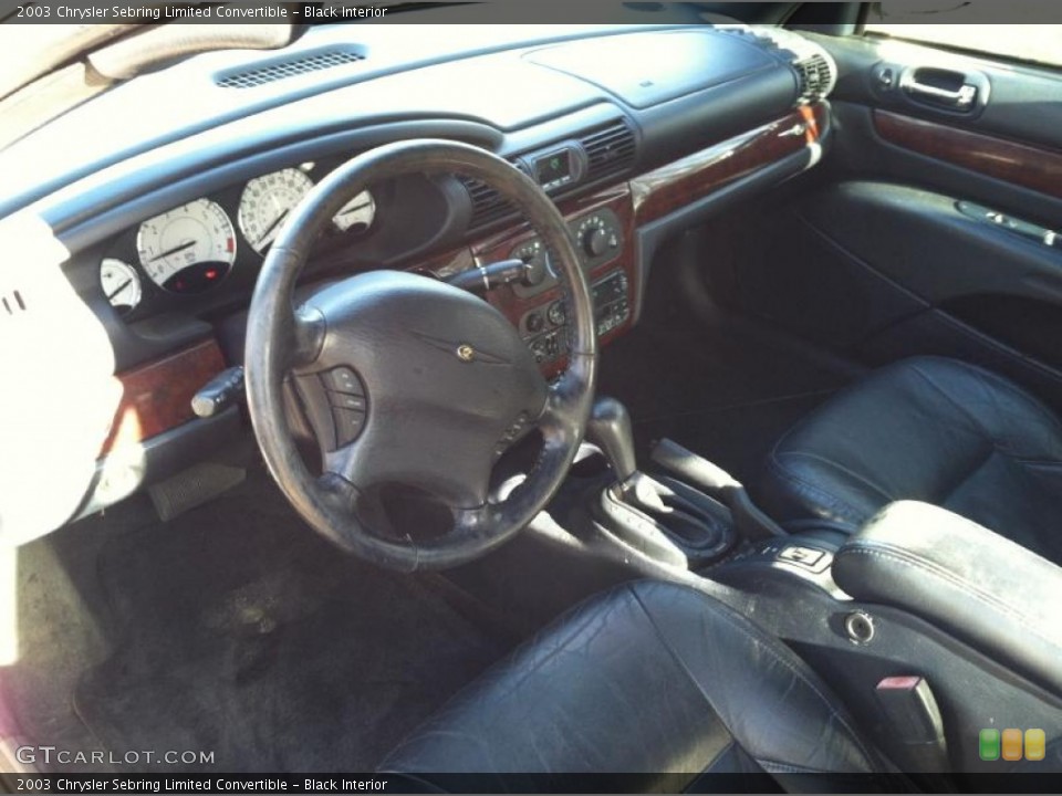 Black Interior Prime Interior for the 2003 Chrysler Sebring Limited Convertible #67879399