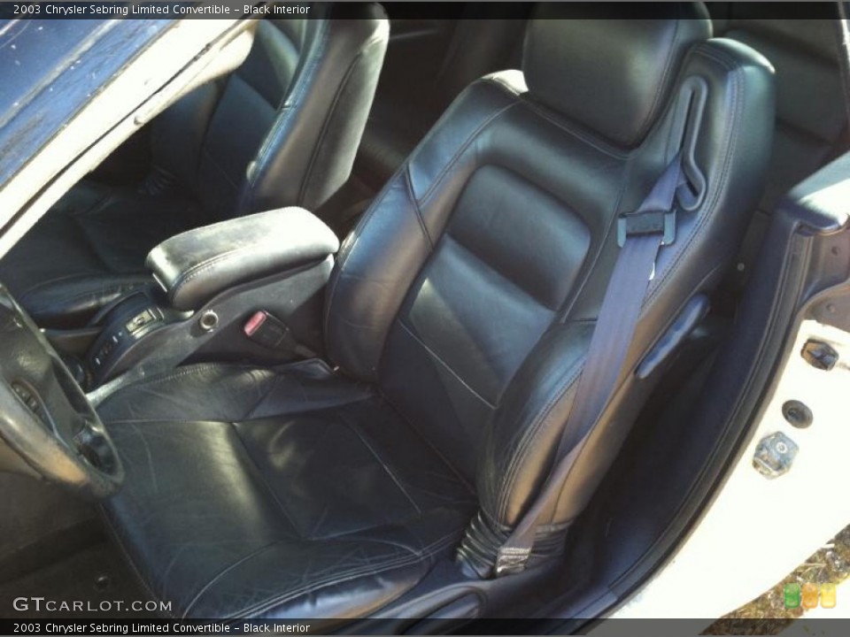 Black Interior Front Seat for the 2003 Chrysler Sebring Limited Convertible #67879405