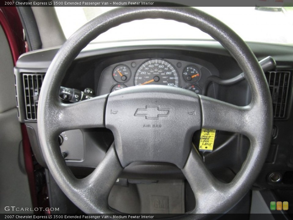 Medium Pewter Interior Steering Wheel for the 2007 Chevrolet Express LS 3500 Extended Passenger Van #67882876
