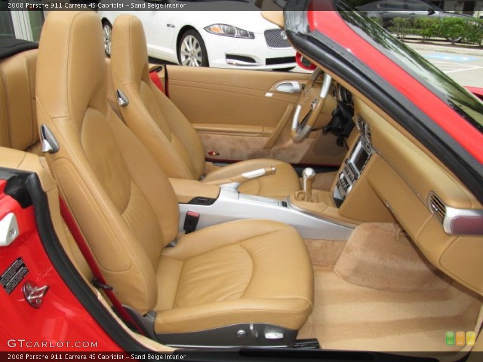 Sand Beige Interior Photo for the 2008 Porsche 911 Carrera 4S Cabriolet #67893335