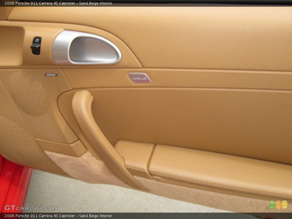 Sand Beige Interior Door Panel for the 2008 Porsche 911 Carrera 4S Cabriolet #67893361