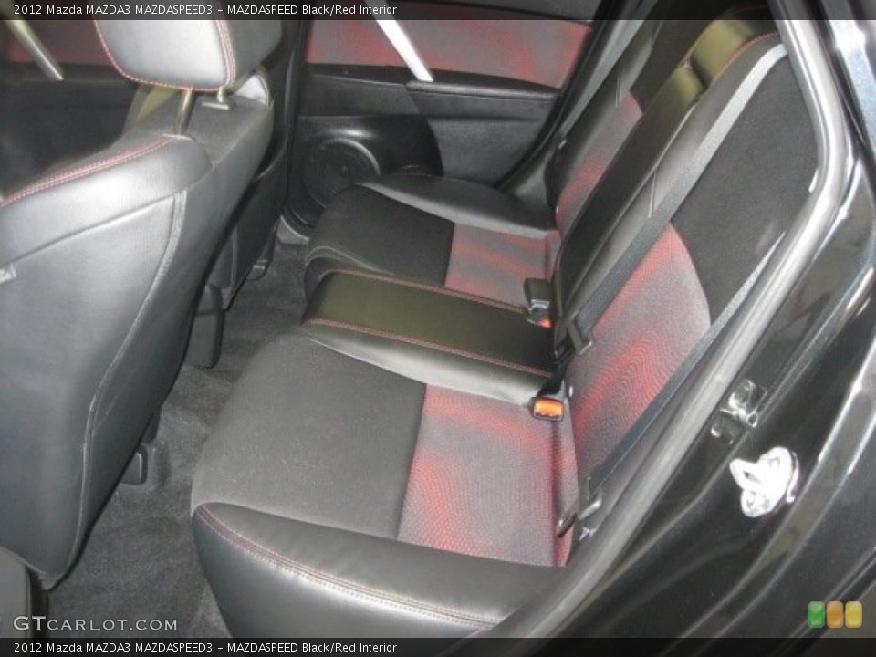 MAZDASPEED Black/Red Interior Rear Seat for the 2012 Mazda MAZDA3 MAZDASPEED3 #67898877