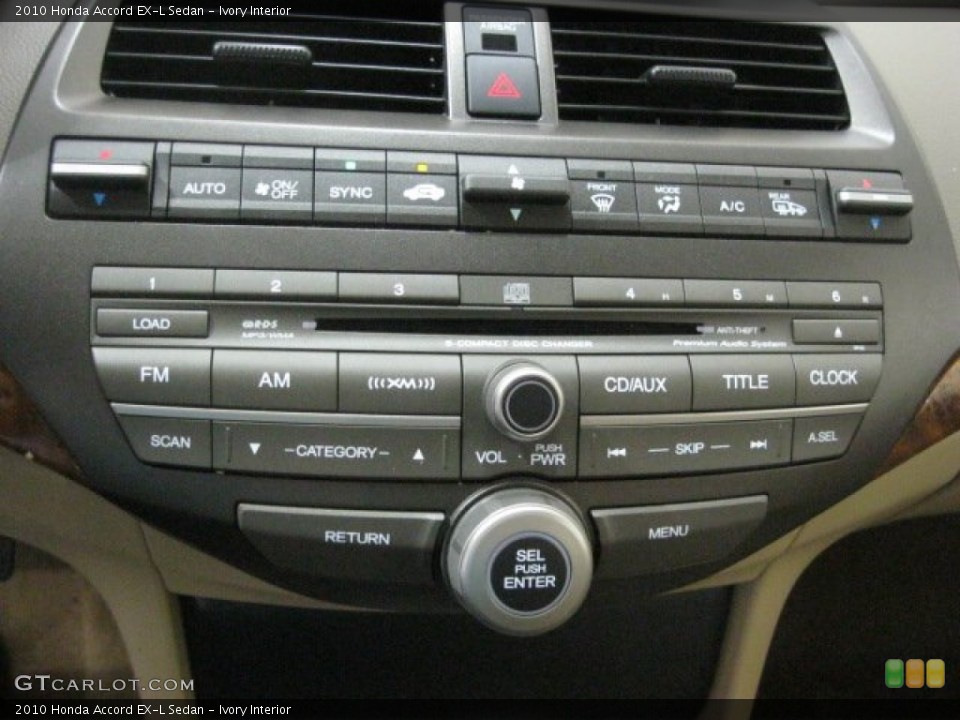 Ivory Interior Controls for the 2010 Honda Accord EX-L Sedan #67898967
