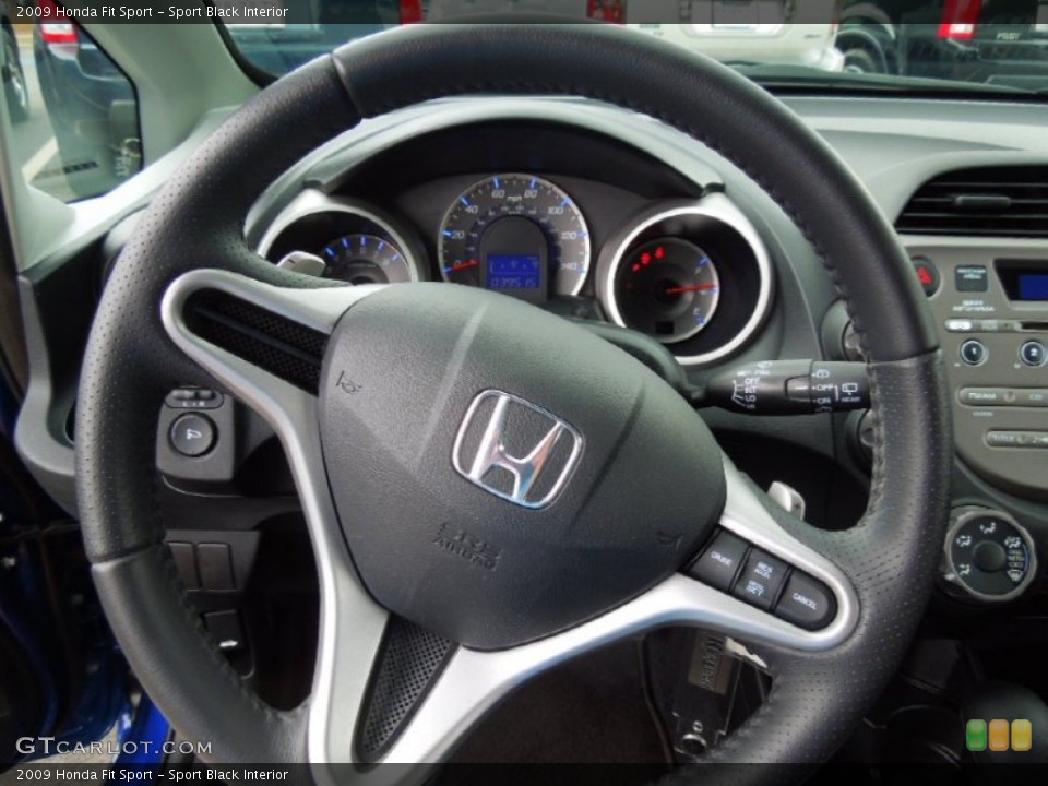 Sport Black Interior Steering Wheel for the 2009 Honda Fit Sport #67904174