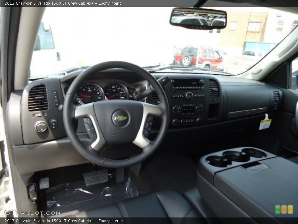 Ebony Interior Prime Interior for the 2013 Chevrolet Silverado 1500 LT Crew Cab 4x4 #67907234