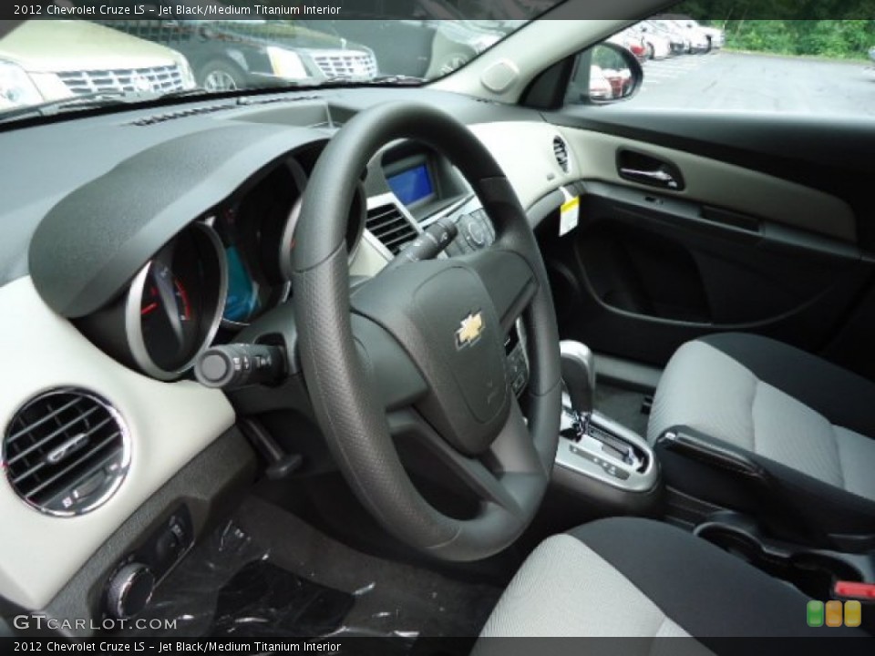 Jet Black/Medium Titanium Interior Steering Wheel for the 2012 Chevrolet Cruze LS #67907636