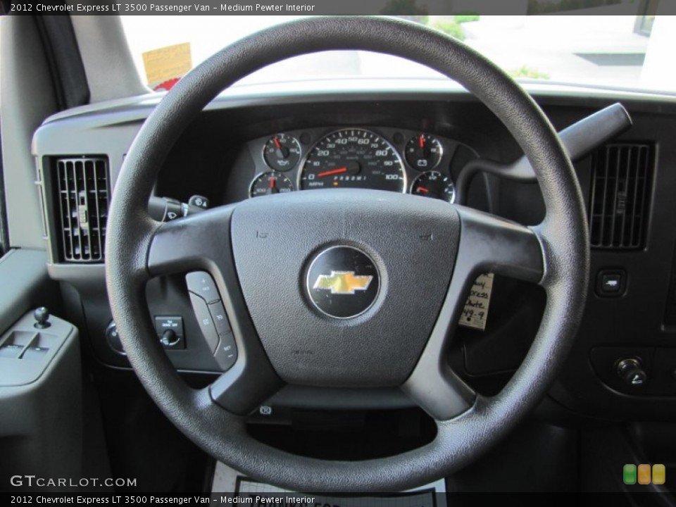 Medium Pewter Interior Steering Wheel for the 2012 Chevrolet Express LT 3500 Passenger Van #67908001