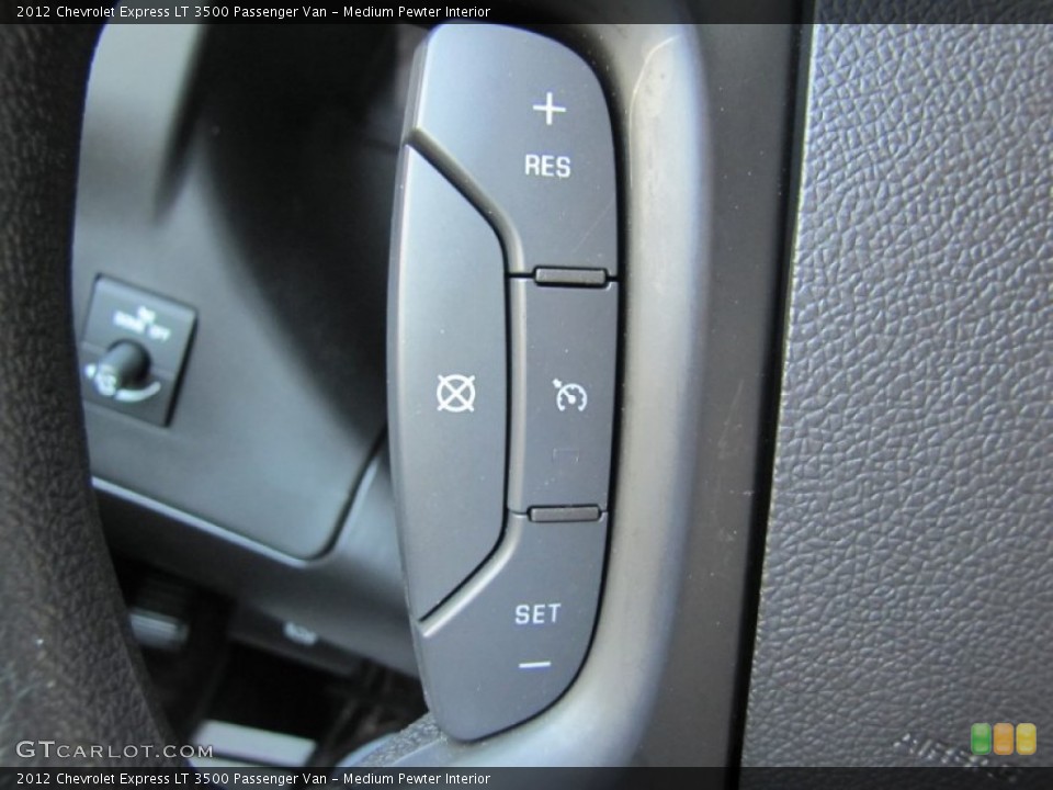 Medium Pewter Interior Controls for the 2012 Chevrolet Express LT 3500 Passenger Van #67908008