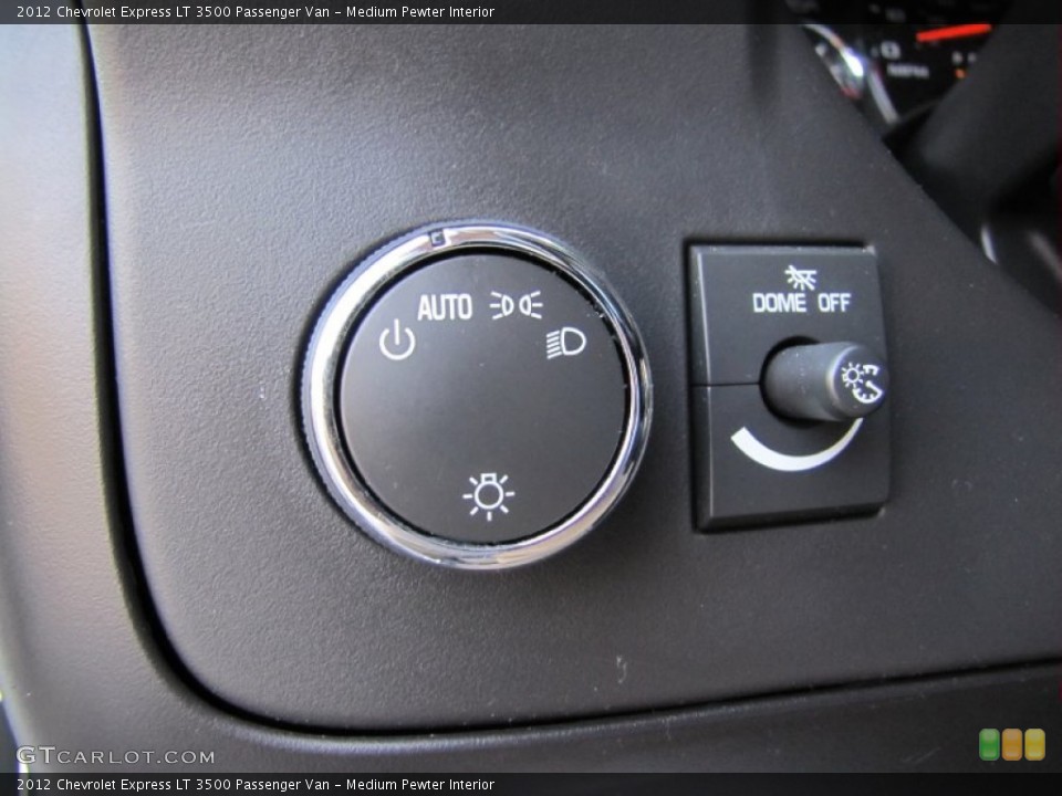 Medium Pewter Interior Controls for the 2012 Chevrolet Express LT 3500 Passenger Van #67908026