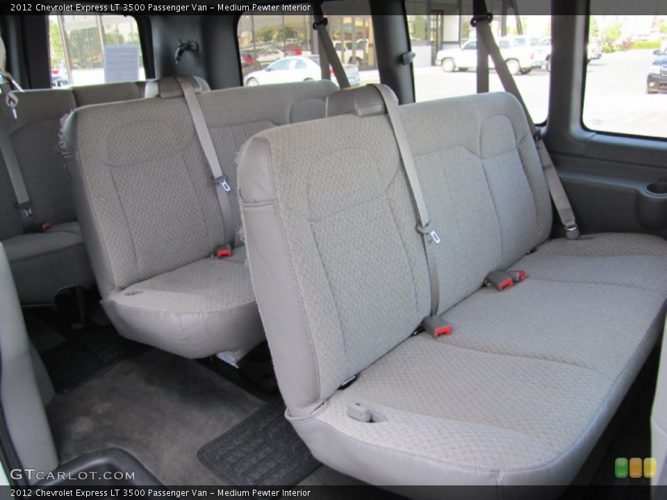 Medium Pewter Interior Rear Seat for the 2012 Chevrolet Express LT 3500 Passenger Van #67908140