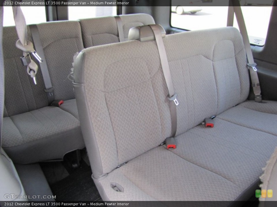 Medium Pewter Interior Rear Seat for the 2012 Chevrolet Express LT 3500 Passenger Van #67908149