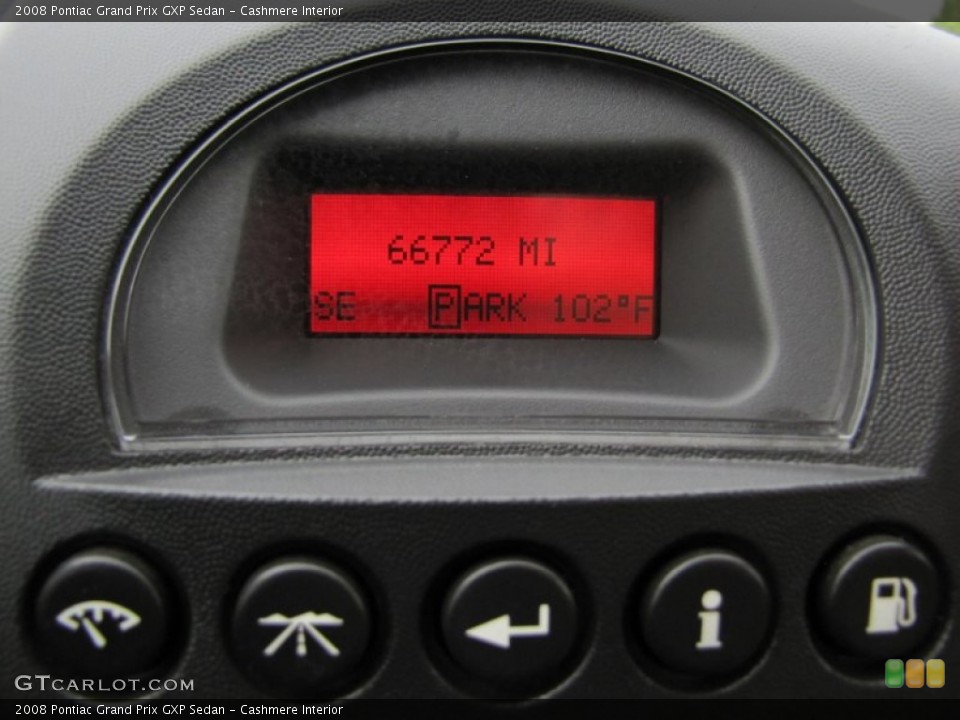 Cashmere Interior Controls for the 2008 Pontiac Grand Prix GXP Sedan #67909466