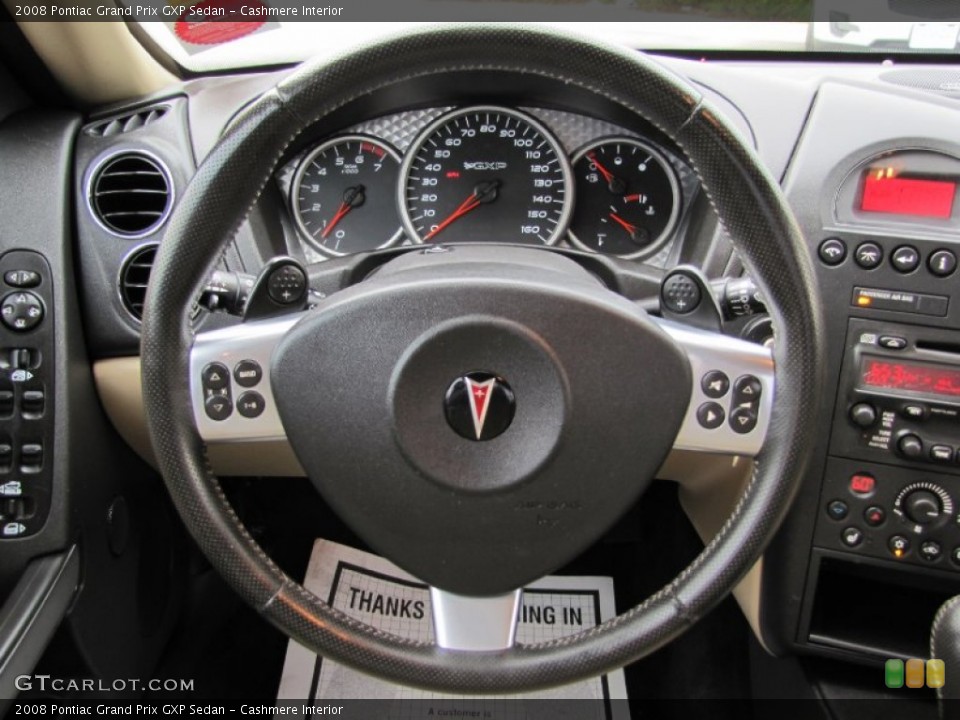 Cashmere Interior Steering Wheel for the 2008 Pontiac Grand Prix GXP Sedan #67909475