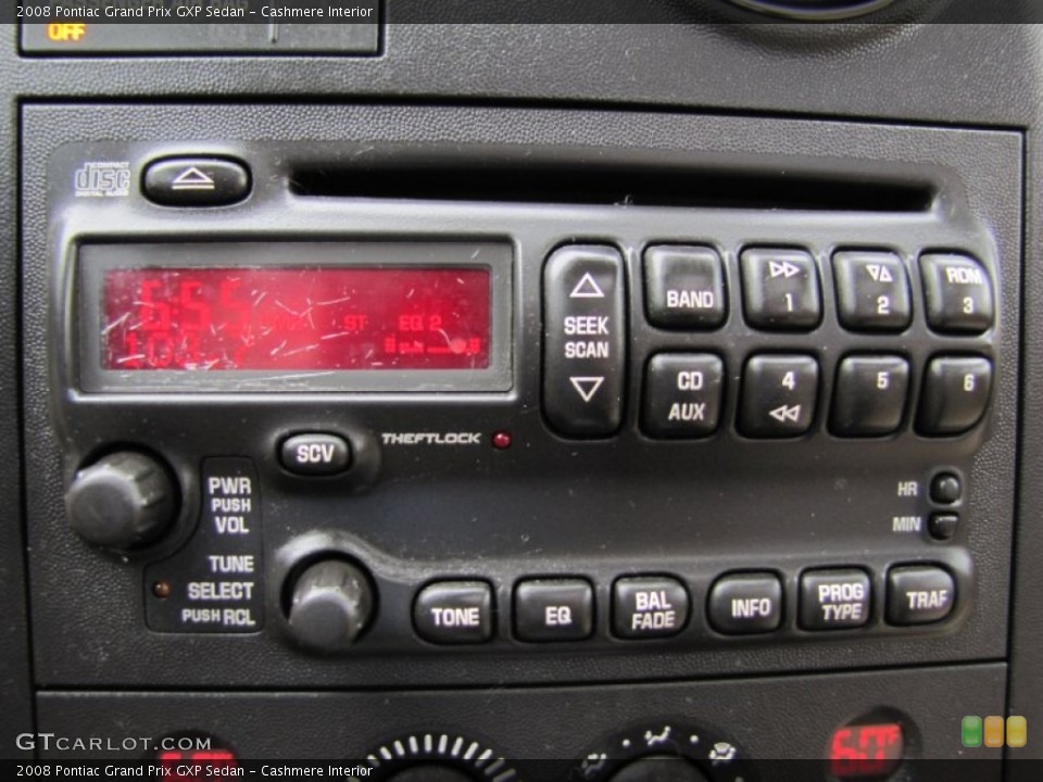 Cashmere Interior Audio System for the 2008 Pontiac Grand Prix GXP Sedan #67909538