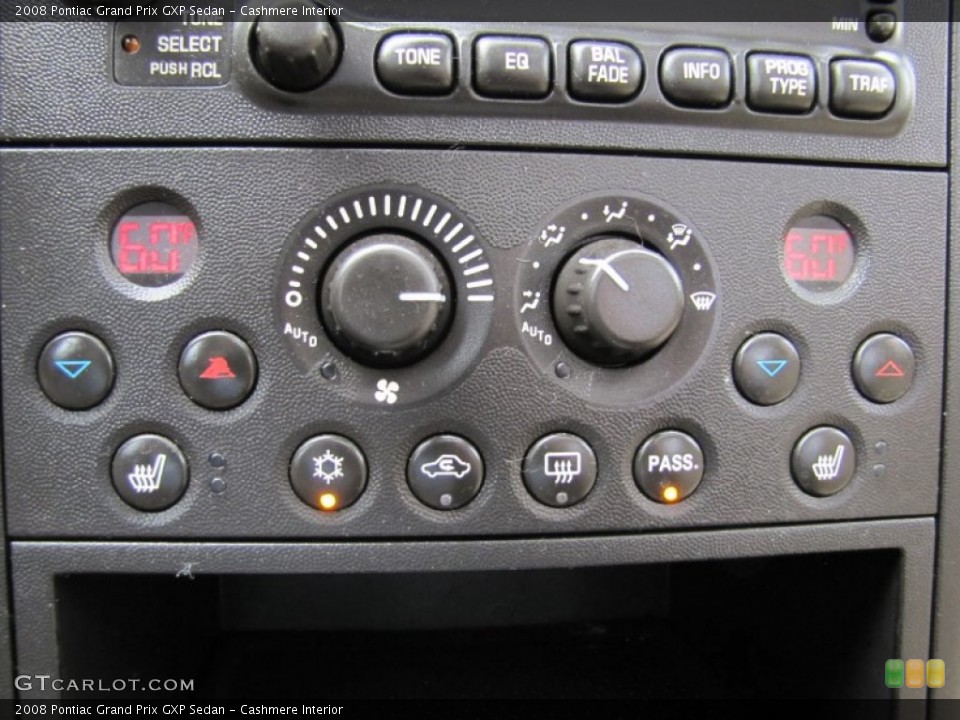 Cashmere Interior Controls for the 2008 Pontiac Grand Prix GXP Sedan #67909547