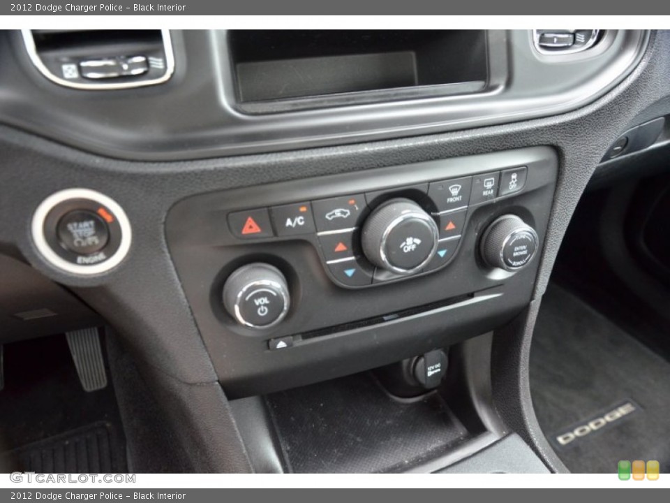 Black Interior Controls for the 2012 Dodge Charger Police #67912103