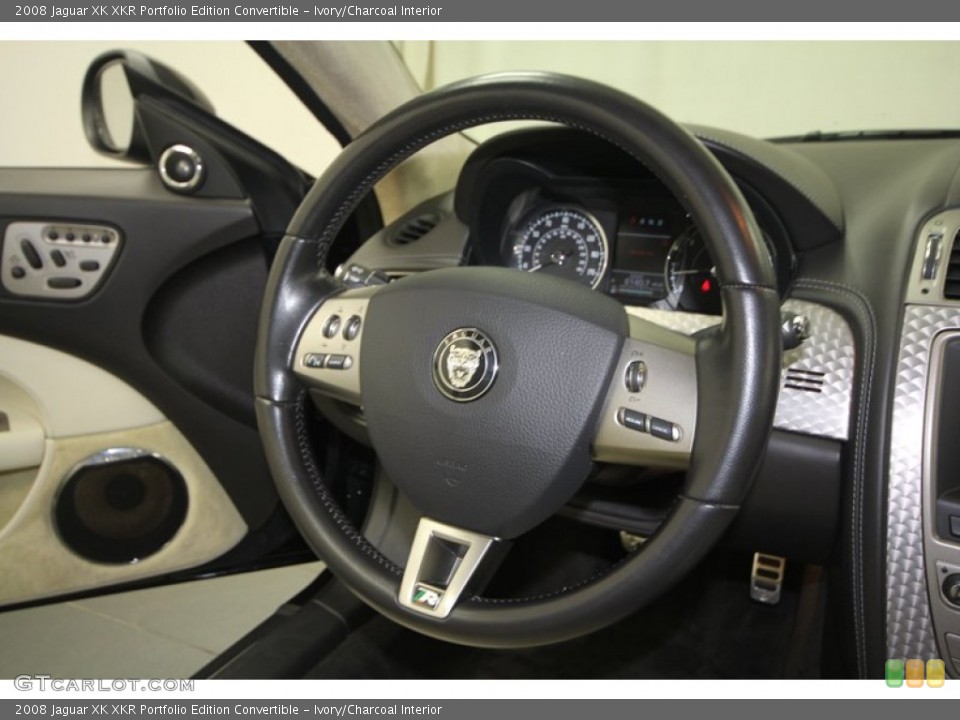 Ivory/Charcoal Interior Steering Wheel for the 2008 Jaguar XK XKR Portfolio Edition Convertible #67921502