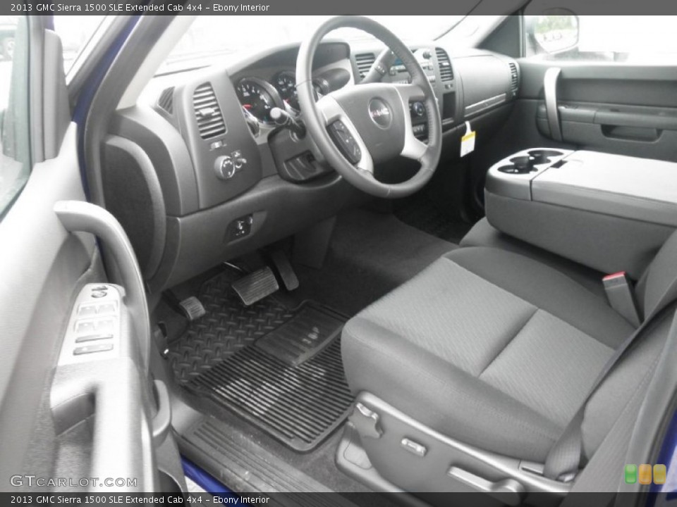 Ebony Interior Prime Interior for the 2013 GMC Sierra 1500 SLE Extended Cab 4x4 #67922591