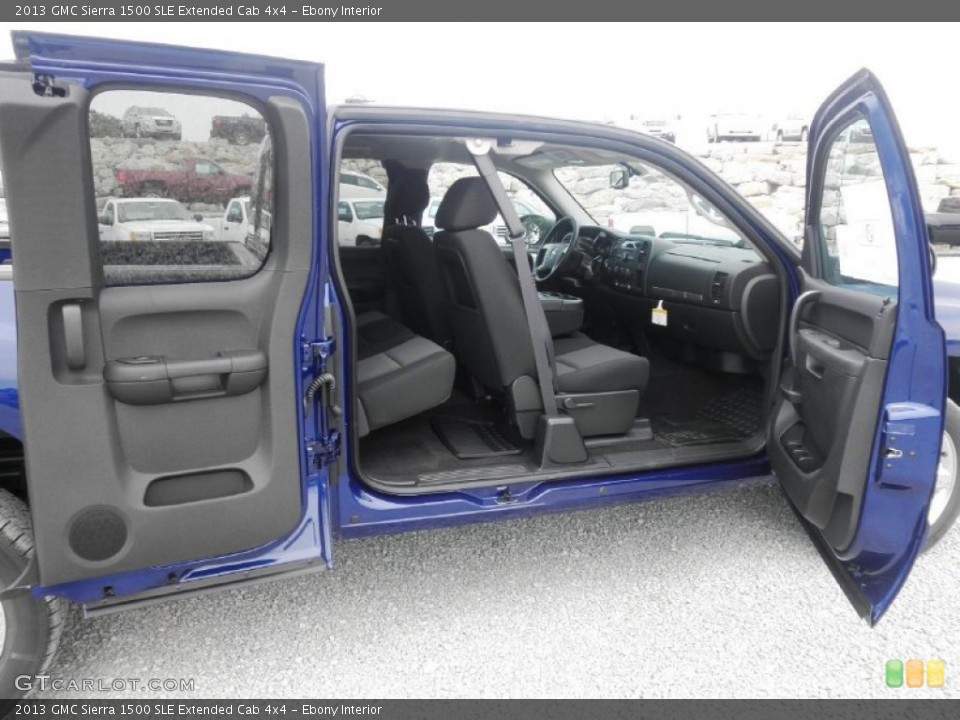 Ebony Interior Photo for the 2013 GMC Sierra 1500 SLE Extended Cab 4x4 #67922693