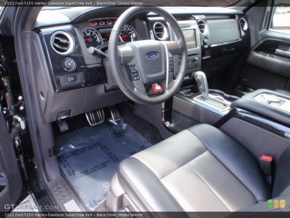 Black/Silver Smoke Interior Prime Interior for the 2011 Ford F150 Harley-Davidson SuperCrew 4x4 #67924745