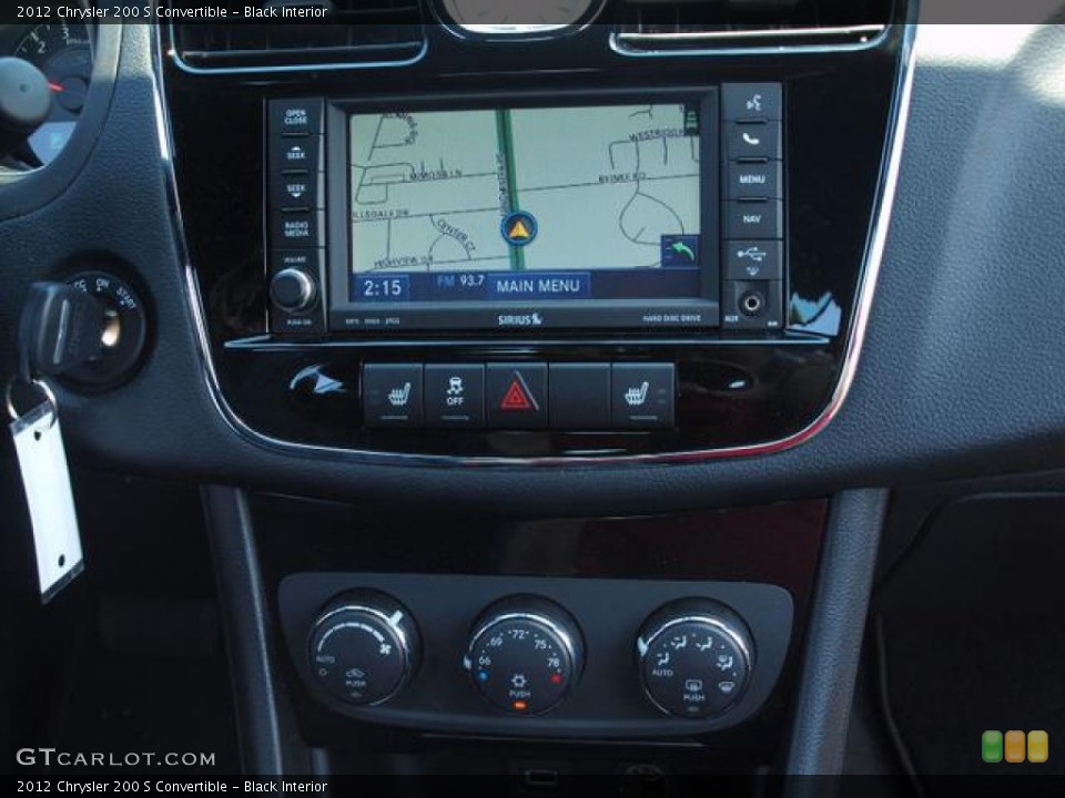 Black Interior Navigation for the 2012 Chrysler 200 S Convertible #67925360